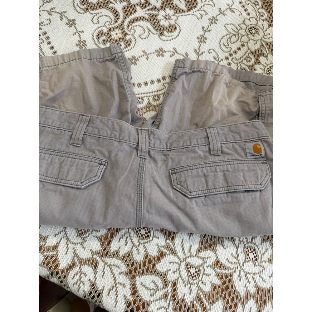 Carhartt Force Mens Grey Ripstop Relaxed Fit Cargo Shorts Size 38‎ Workwear